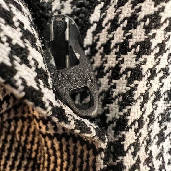 Vtg Norton McNaughton High Rise Trouser Pant  6 Gray Glen Plaid Cropped Pleated - Picture 9 of 13